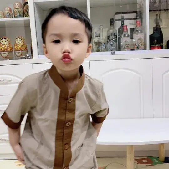ĐỒ LAM ĐI CHÙA # MẪU LÃNH TỤ PHỐI - VẢI KATE - DÀNH CHO BÉ TRAI 3