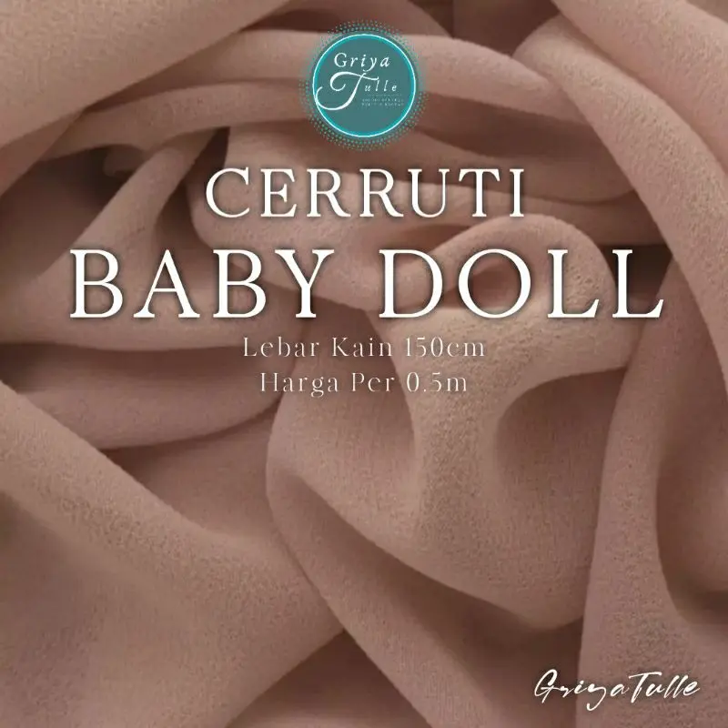 Kain CERUTI BABY DOLL - Premium - Harga Meteran Per 0.5m - Arahan Outer, Hijab dan Gamis 0