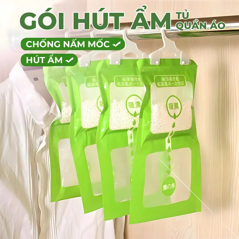 Mua 20 Tặng 2 Gói Hút Ẩm Công Nghệ Cao - Hút Ẩm Nhanh, Khử Mùi Hiệu Quả, Dùng Cho Mọi Không Gian 1