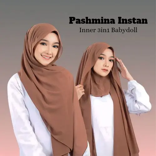 Pashmina Instan Inner Leher Lubang Telinga / Pashmina Instan Inner New Normal / Pashmina Instan Inner Kacamata Masker Earphone / Pashmina Instan Inner 3in1 Babydoll