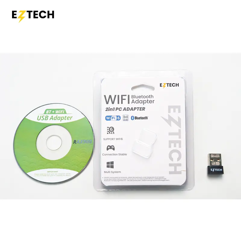 [ EZTECH ] AX900 Nano Wi-Fi 6 600 Mbps 2.4/5GHz Dual Band + Bluetooth 5.3 2in1 USB Wifi Adapter/Dongle/Receiver  [EZTECH] 7