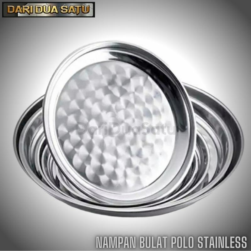 Nampan Bulat Stainless Steel 50 cm / Baking Tray Bulat 1
