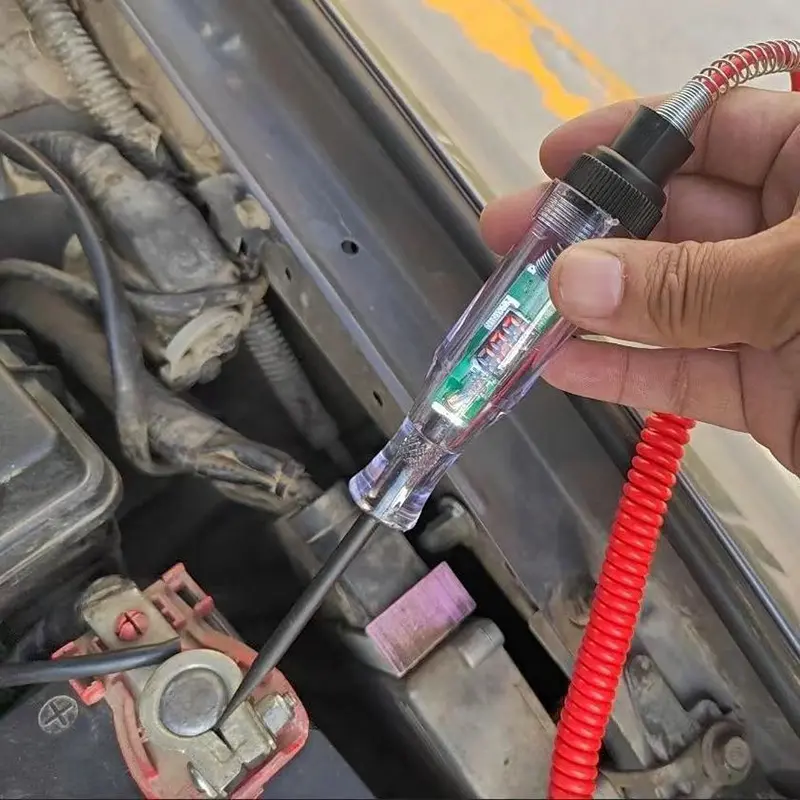 【idmobil】12V-24V Auto Voltage Universal Digital Obeng Testpen DC Display Long Probe Pen Light Logam 8
