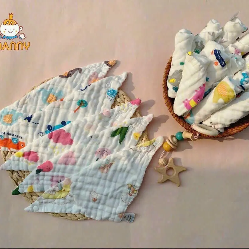 Sét 5 yếm xô 6 lớp Mann Em sẵn sll tại kho, 5 cái mix ngẫu nhiên
