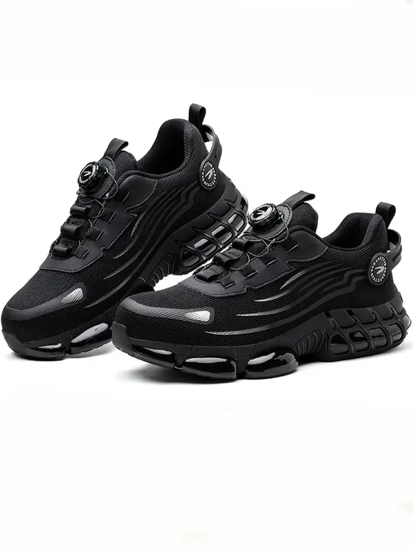 Men's Sporty Lace Up Hiking Shoes, Casual Comfortable Breathable Sports Shoes, Fashionable Anti-smash and Anti-puncture Shoes for Daily Wear 3