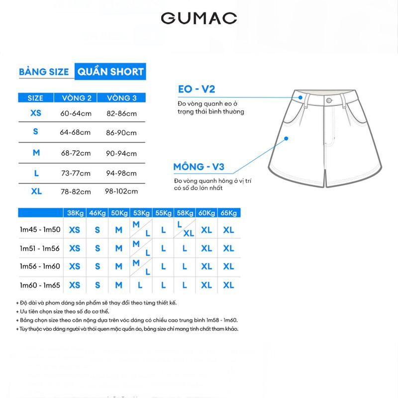 GUMAC - Quần váy xẻ lai LQE0303 Nữ Women 8