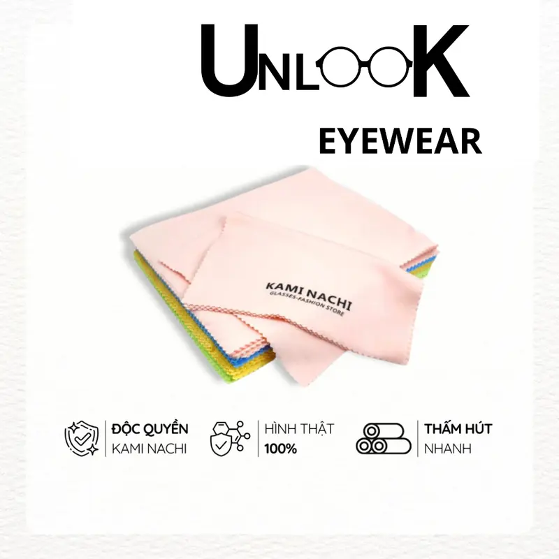 Khăn lau kính đa năng chuyên dụng UNLOOK EYEWEAR loại 1 - Lau mắt kính cận, mặt kính điện thoại 0