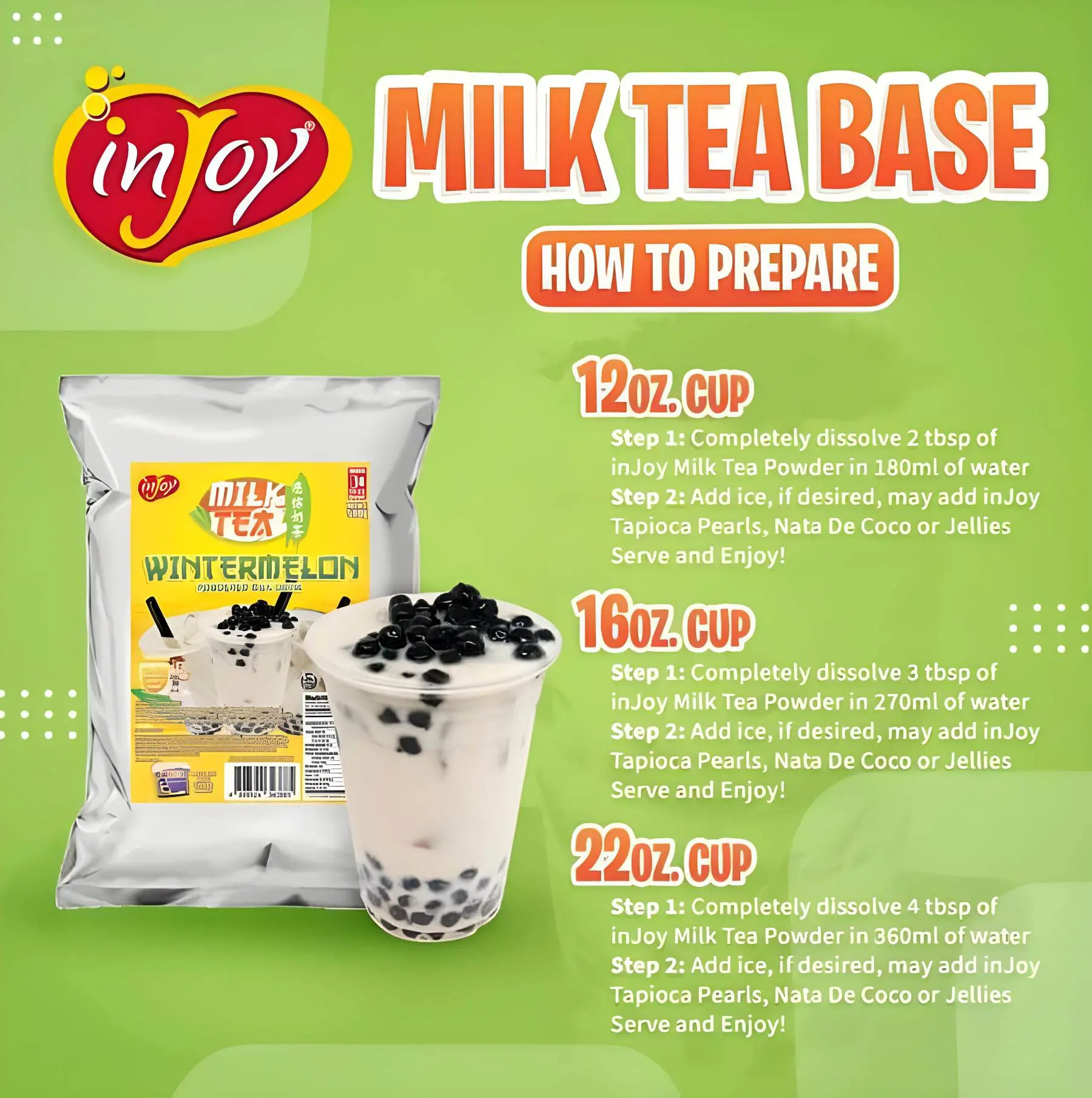 INJOY MILKTEA MATCHA POWDERED MILK DRINK - TikTok Shop Philippines