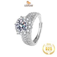 Gambar USHOW Cincin Berlian Penuh 3 Karat Zircon AAAAA Emas Putih Terlaris Untuk Wanita Tersedia Grosir - Platinum, Dapat disesuaikan dari USHOW Kab. Gresik 1 Tokopedia