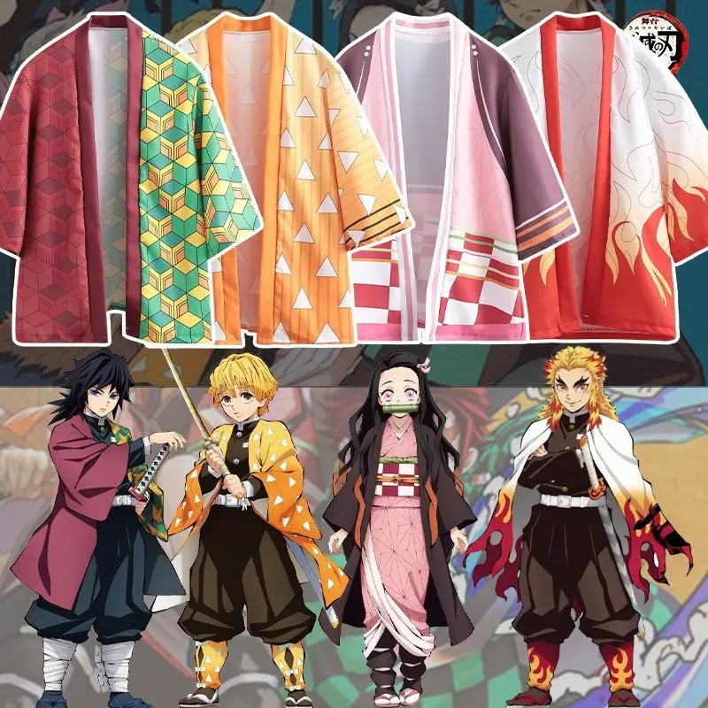 Áo Choàng Haori, Phong Cách Anime, Kimetsu No Yaiba, Cosplay, Quần Áo Kimetsu No Yaiba, Áo Choàng Tắm, Kimetsu No Yaiba Haori
