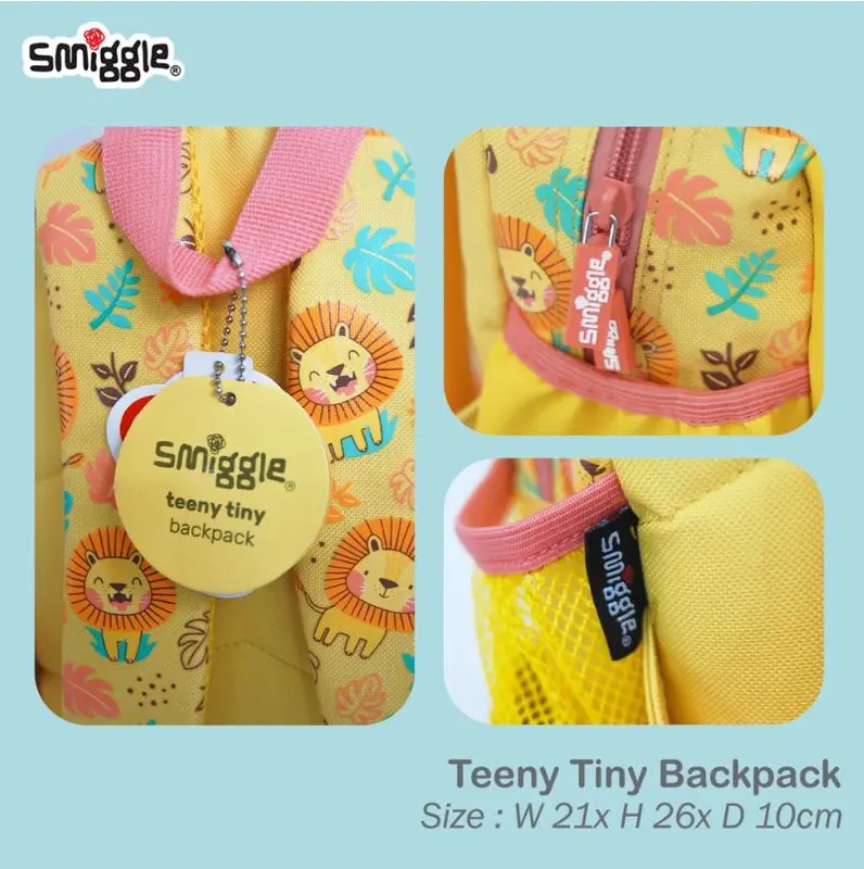 Smiggle Tas Ransel Full Tag paud / Toddler Tiny Smiggle Import SMBT 1