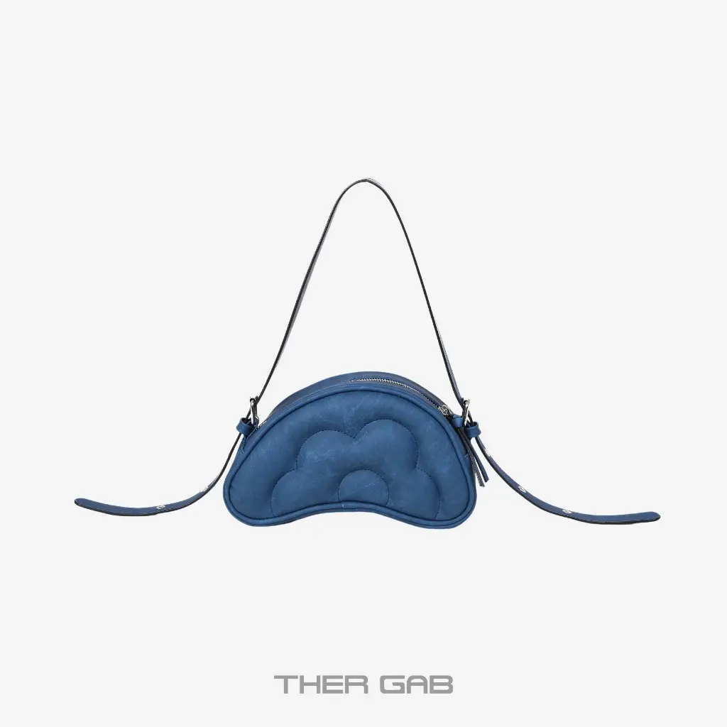 Túi Hạt Đậu Ther Gab (Xanh) Bag Da Nhung Đeo Vai