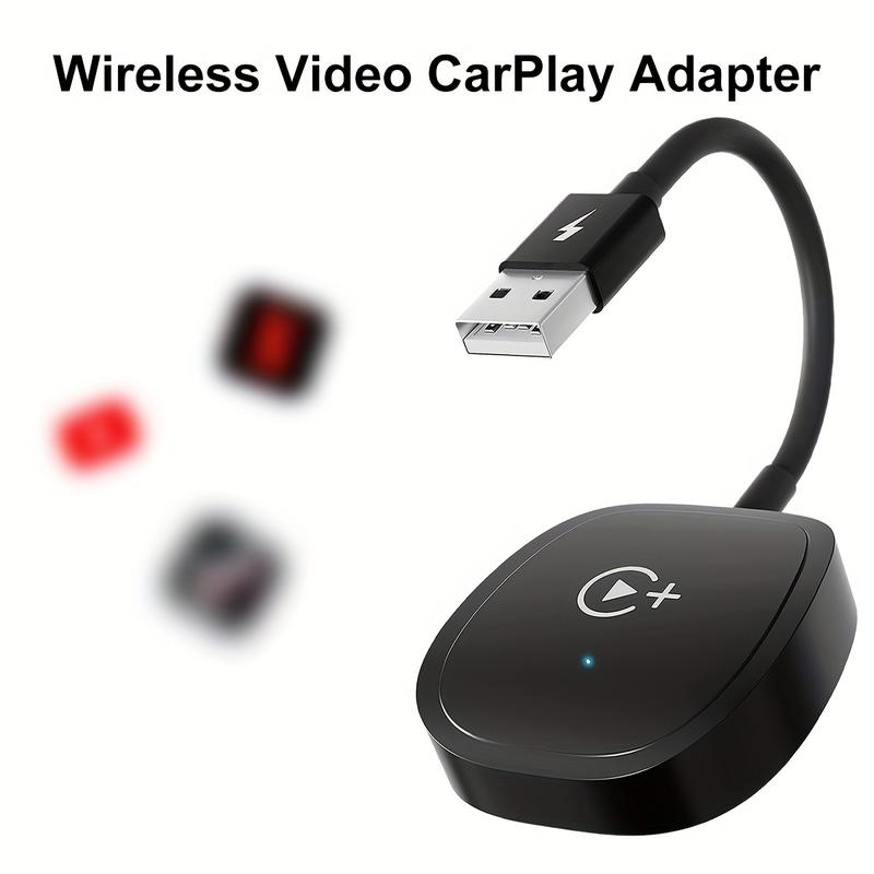 Wireless CarPlay Adapter/ Android Auto Dongle Supports Stream Media Play, Videos/music/navigation/phone Call By Wireless.Plug & Play Dongle Suitable for iPhone IOS 10+ / Android Phone 1