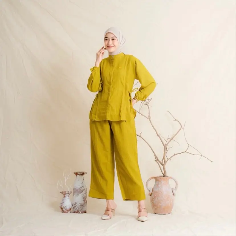 Oneset setelan atasan dan celana kulot wanita bahan premium lady crush