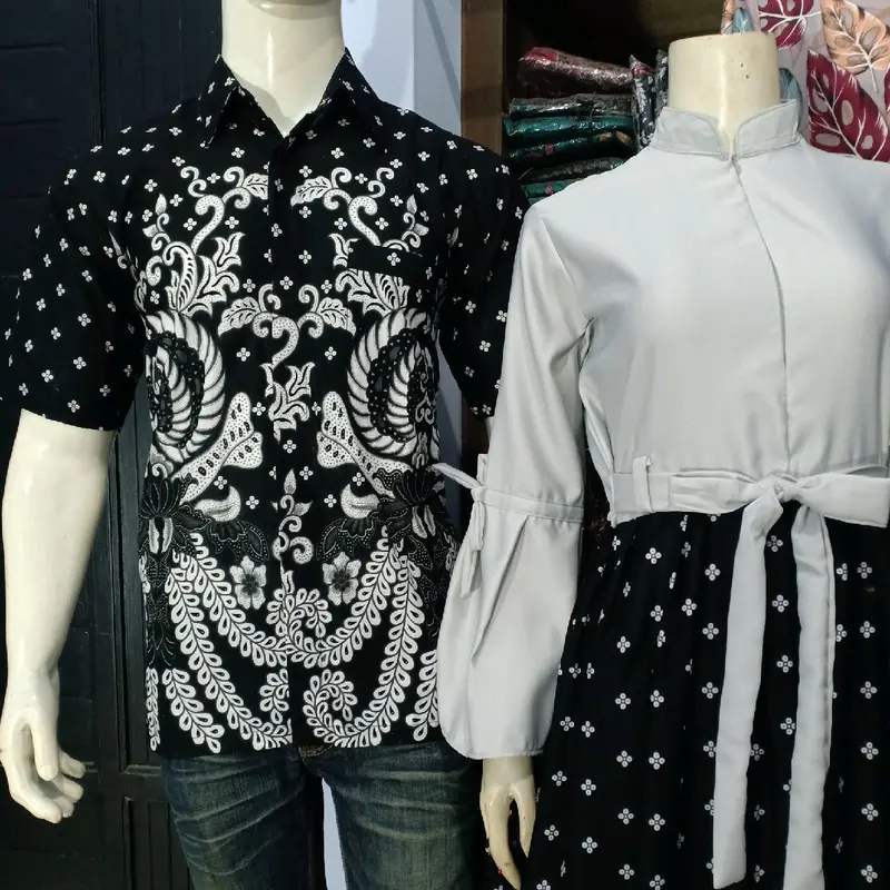 COUPLE GAMIS ALL SIZE KEMEJA PENDEK BALOTELLI SILVER 4