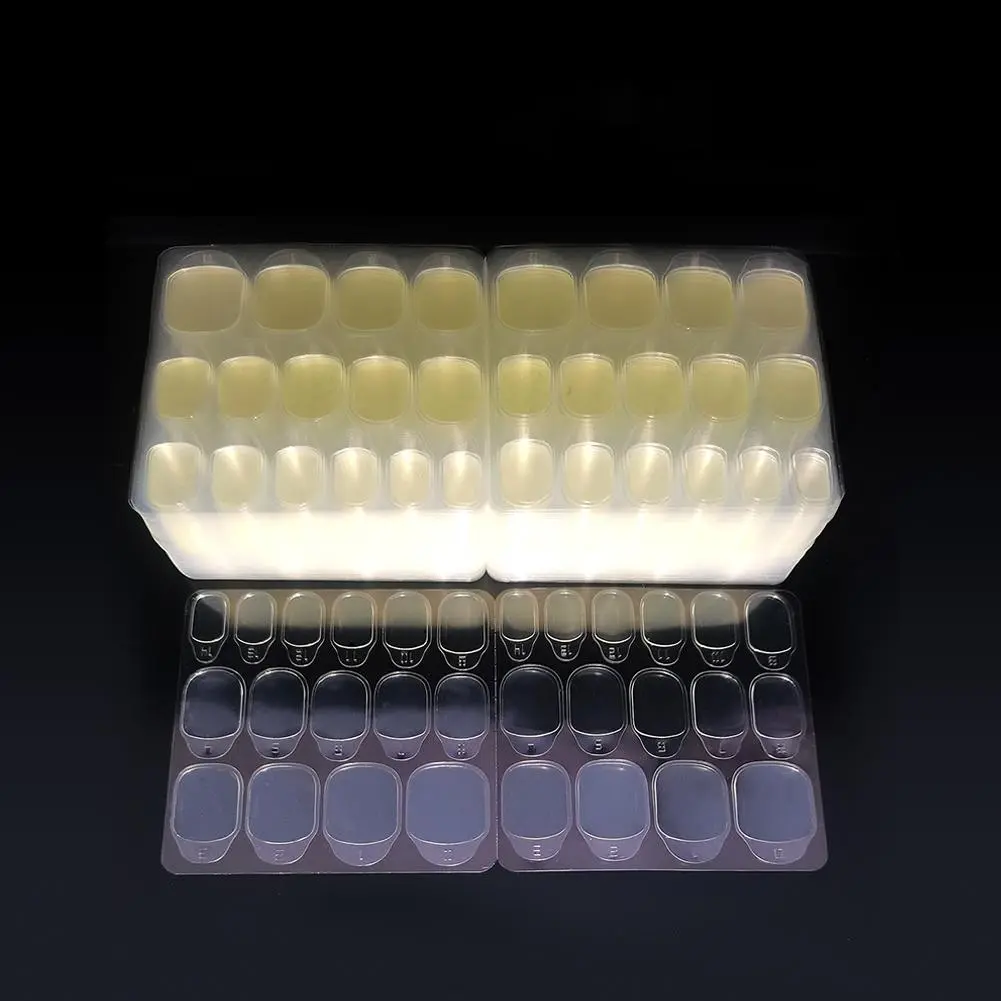 24pcs Nail Jelly Glue 0.4mm Waterproof Double-sided Jelly Adhesive Sticker