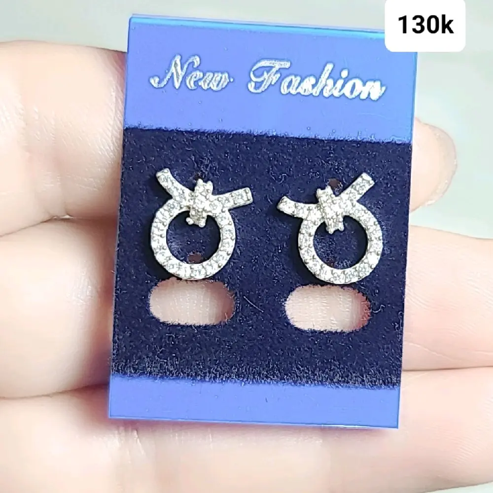 BÔNG TAI ĐÍCH ĐẨY , KIỂU TEEN , BẠC.   , KM130