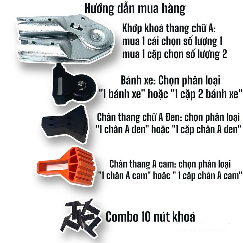 Chân Ngang Thang Nhôm Rút Kèm 2 Đế Cao Su - Phụ Kiện Thang Nhôm Rút 4