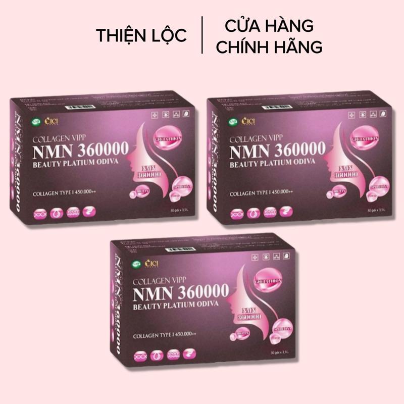 Combo 3 Hộp Collagen VIPP NMN 360000 (Hộp 30 gói) - Thực phẩm chăm sóc sắc đẹp hữu cơ