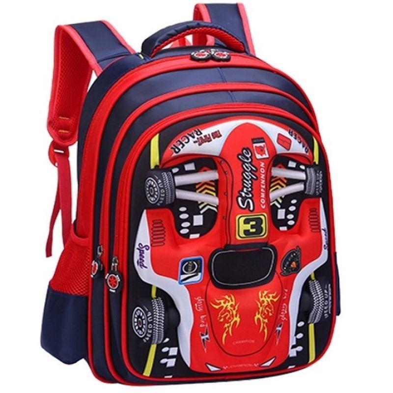 Cặp balo học sinh nam đi học siêu nhẹ chống thấm nước cao cấp in hình oto có nhiều size lựa chọn cho bé BLHS12 Đeo Chéo