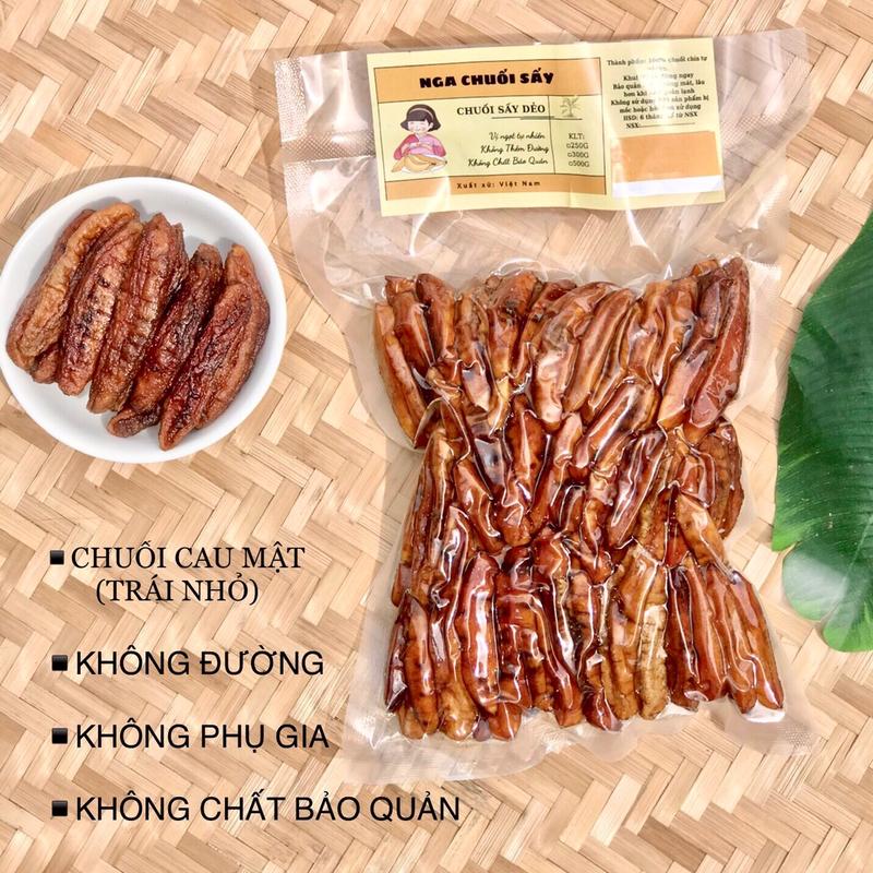 1 Ký 2 Túi 500g Chuối Sấy Dẻo Chuối Cau Mật - Tầm hơn 110 trái 1ký - Không Đường - Không Chất Bảo Quản