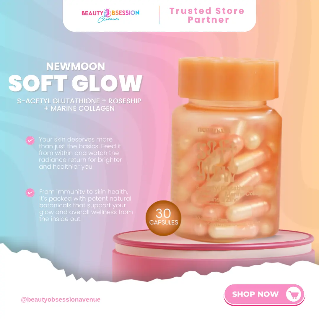 NEW MOON SOFT GLOW (30capsule) - B1T1 - Expi April 2026 - S-Acetyl  Glutathione Collagen Oral Sunblock Beauty Supplement Vitamin C - TikTok  Shop Philippines