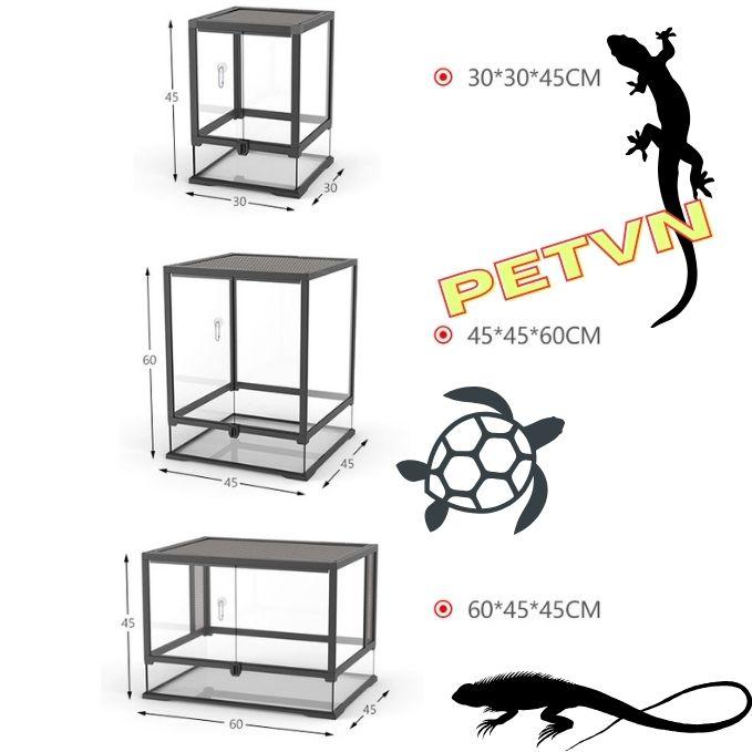 YL-09 CHUỒNG KÍNH LẮP GHÉP LỚN 90CM CAO CẤP  BÒ SÁT THÚ CƯNG BỂ HỒ RÙA RỒNG ÚC TRĂN RẮN NGUYÊN SIU 4