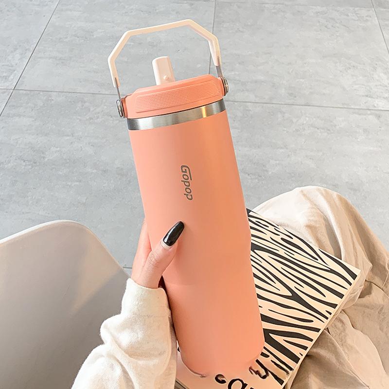 Product Introduction of Ice Cup 304 Stainless Steel Water Cup Good-looking Portable with Straw Car Mug Drinkware Flasks Tumbler Bottles Bottled Water Bottles Insulated Gradient Color Gradient Color Gradient Color Frosted Teapot Rechargeable Electric Protein Shaker Bottle 12