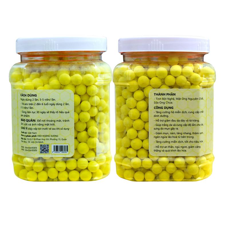 Viên tinh bột nghệ mật ong tabaha 500g Curcumin nguyên chất hỗ trợ dạ dày bao tử, đẹp da 2