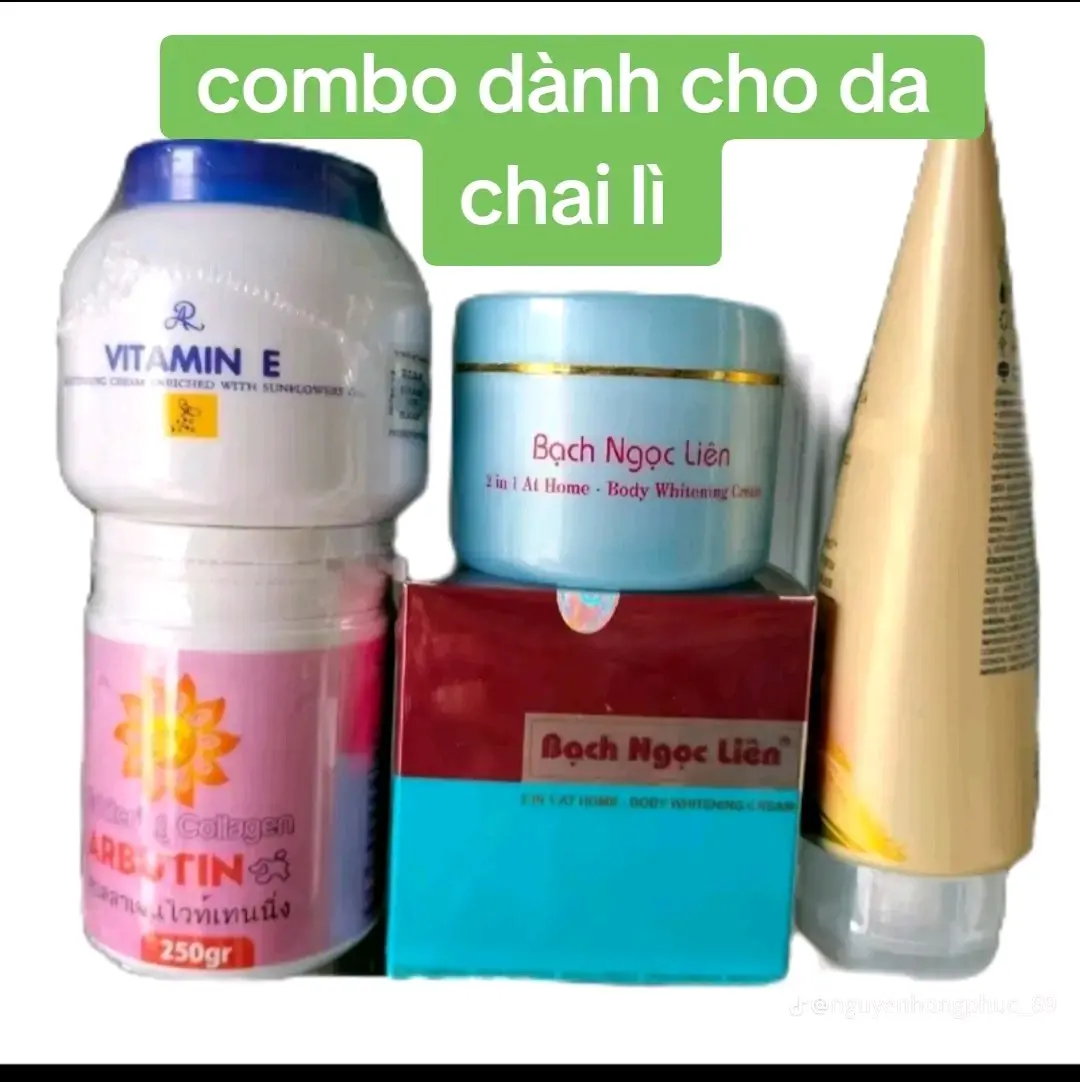 combo siêu trắng nhanh, sau một tuần sử dụng, dành cho da đen