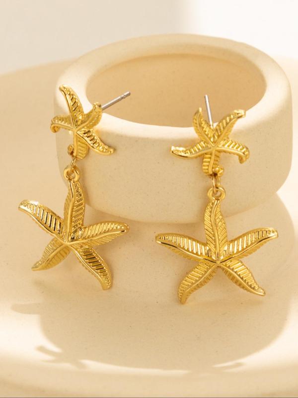 Starfish Design Dangle Earrings, Fashionable Jewelry for Women, Daily Clothing Decor, Trendy All-match & Exquisite Jewelry for Birthday Gift 4