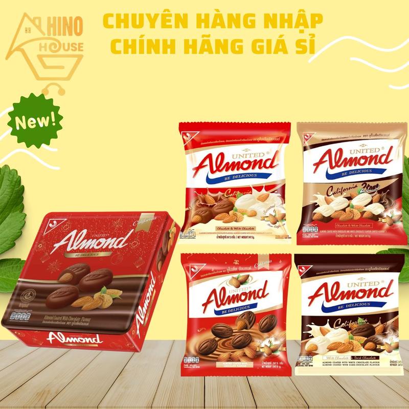 Socola Hạnh Nhân Almond Thái Lan 247g Thơm Ngon Giòn Rụm, Không Quá Ngọt - Hinohouse