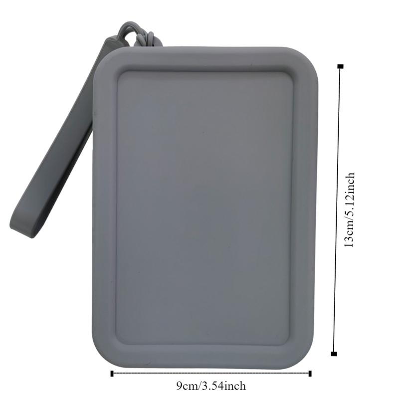 Creative Morandi Color Silicone Cosmetic Bag Coin Purse Rectangle Multifunction Storage Bag Makeup Brush Holder Large Capacity Small Item Bag Women 2