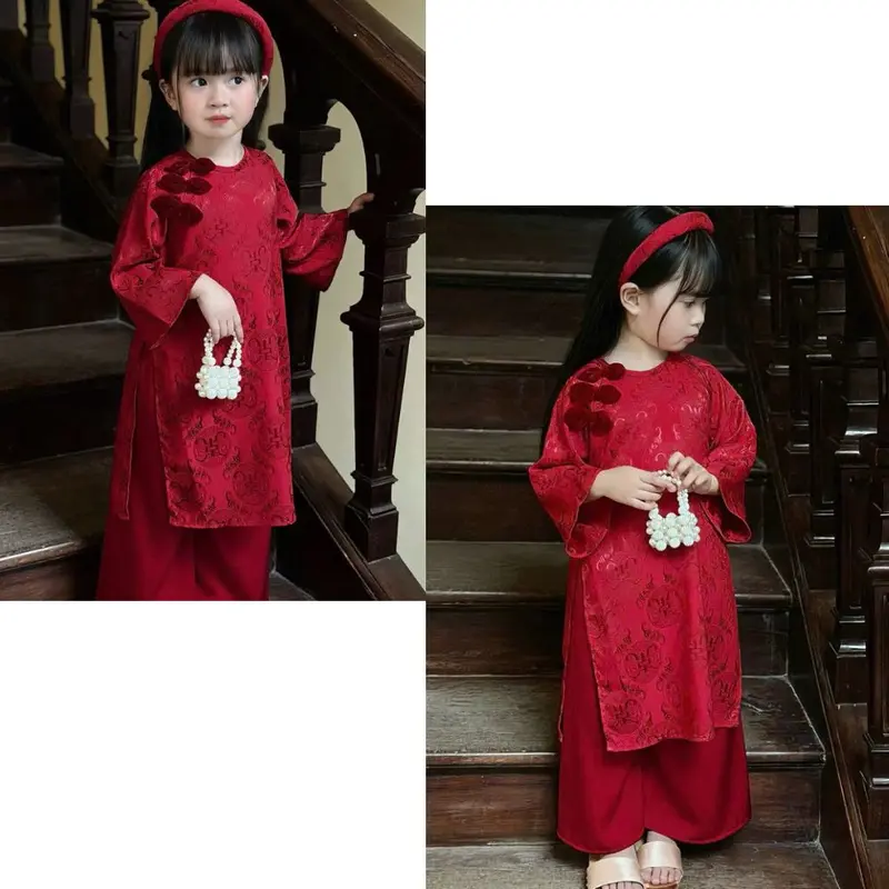[TẾT] Set Áo Dài Cách Tân - NGUYỆT MINH CHÂU Cho Bé Gái 8-32kg (NSC KIDS2) 1