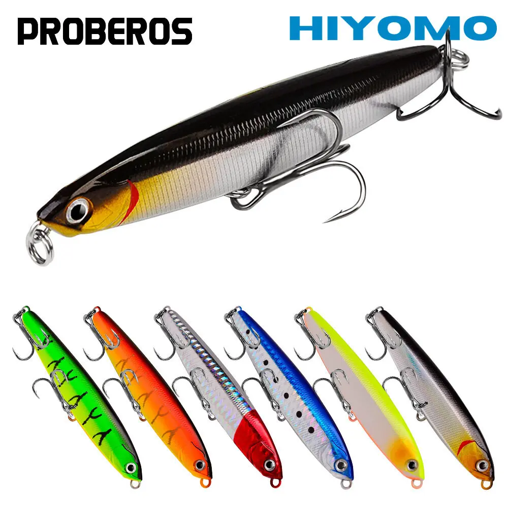 PROBEROS 1PCS Trolling Fishing Lure 10g 14g 18g 24g Long Shot Sinking Pencil Plastic Hard Lure Artificial Bass Sneakhead Fishing Tackle DW542