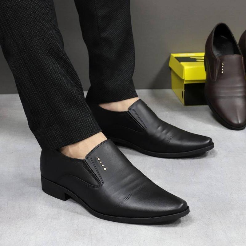 Giày tây nam tăng chiều cao 6cm da mềm đế mềm khâu size từ 39 đến 43 thời thượng