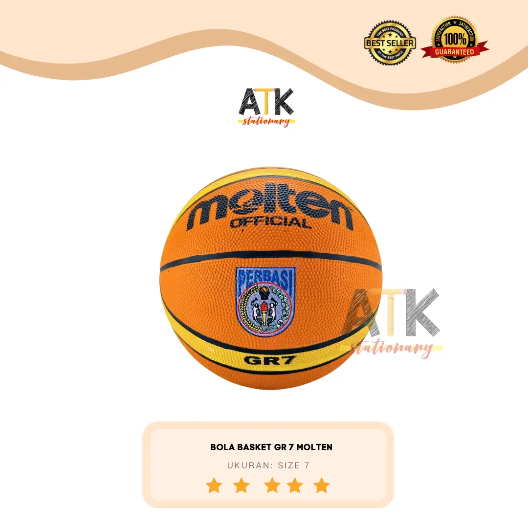Bola Basket Molten GR7 Bahan Rubber Size 7 Spalding Mikasa Murah atk