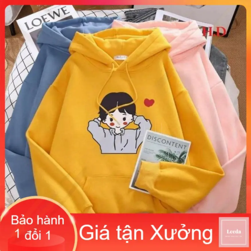 [FREESHIP] Áo hoodie cô gái má đỏ    -Ellen.store