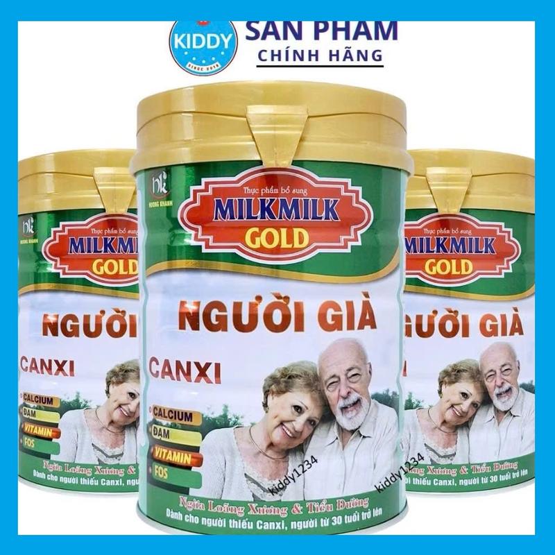 Sữa canxi ngừa loãng xương và tiểu đường Milkmilk Gold 900g dành cho người già