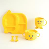 Gambar 1 Set Alat Makan Anak Sekat Motif Bebek  ( Piring + Mangkok + Gelas + Sendok Garpu ) dari Catalina Kitchenware Kota Surabaya 3 Tokopedia