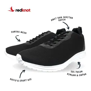 Redknot Expansion Hitam - Sepatu Sneakers Pria Ringan - Display