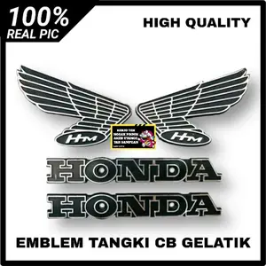 EMBLEM TANGKI SAYAP CB GLATIK LOGO TENGKI HONDA CB 100 S90 ALMUNIUM TANGKI Tengki Motorcycle