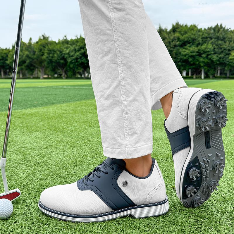 Product Introduction of Professional Men Golf Shoe Brogue Removable Leather Shoes with Nails Casual Business Sneaker Non Slip 21