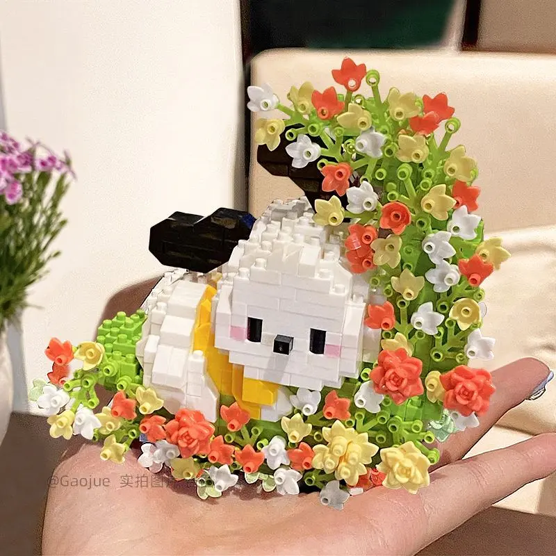 Hello Kitty, Mặt Trăng Hoa Đèn Ngủ, Pochacco, Tương Thích Với Lego, Khối Xây Dựng Hạt Nhỏ Đồ Chơi Lắp Ráp Giáo Dục Trẻ Em, Vận Chuyển 48 Giờ, Năm 2024 6