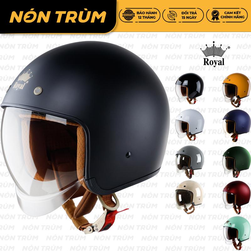 Royal M139 Kính Âm Nón Bảo Hiểm 3/4 Đi Xe Máy Cho Nam Và Nữ Helmet Chính Hãng