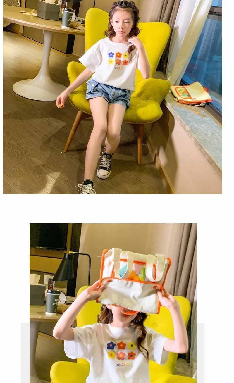 Product Introduction of 2025 Summer New Girls' Denim Shorts for Big Kids Stylish Outdoor Wear Children's Korean Style Pants creeper  pants  girl 7