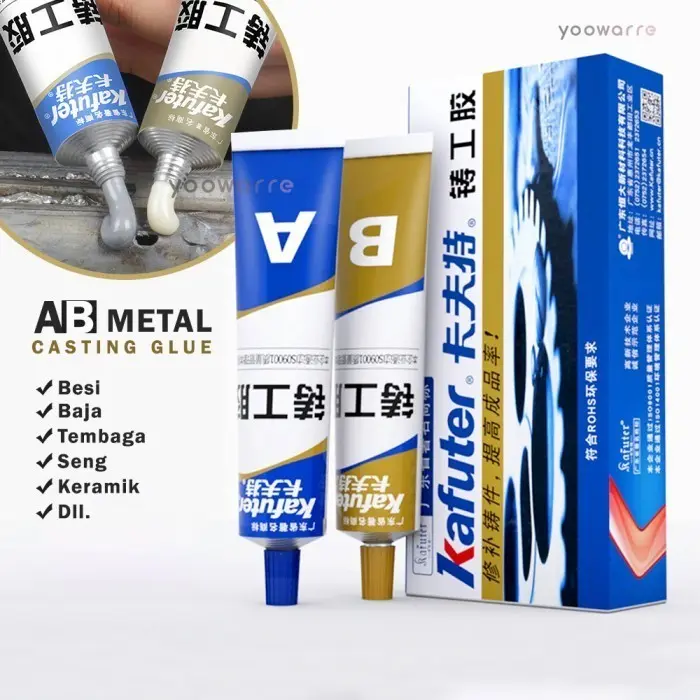 Lem AB Epoxy - Penambal Besi, Steel, Metal, Radiator - Anti Bocor ...