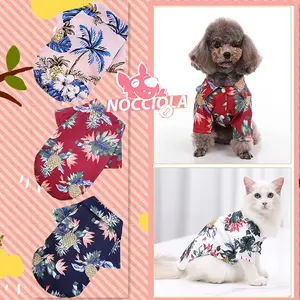 Baju Kucing | Kostum Kaos Kemeja Hawaii Aloha | Pet Aloha Hawai Shirt Clothes - T-Shirt Dengan Berbagai Motif Lucu Untuk Anjing