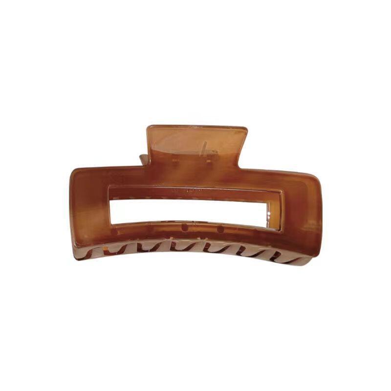 Kẹp Acrylic Trong Suốt Hình Vuông, Cỡ Lớn Móng Vuốt 12cm, Màu Thạch, Thời Trang, Phụ Kiện Tóc Bắt Mắt Women Nữ 7