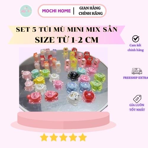 (Set 5 túi mù mini mix sẵn) Charm mini size từ 1-2 cm Đồ Chơi Cho Bé 1